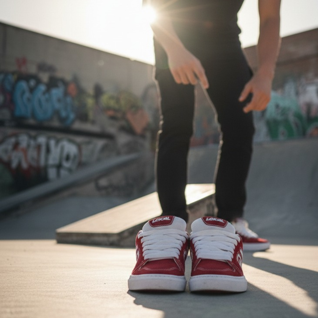 Calzado deportivo Lokal Skate Unisex Rojo