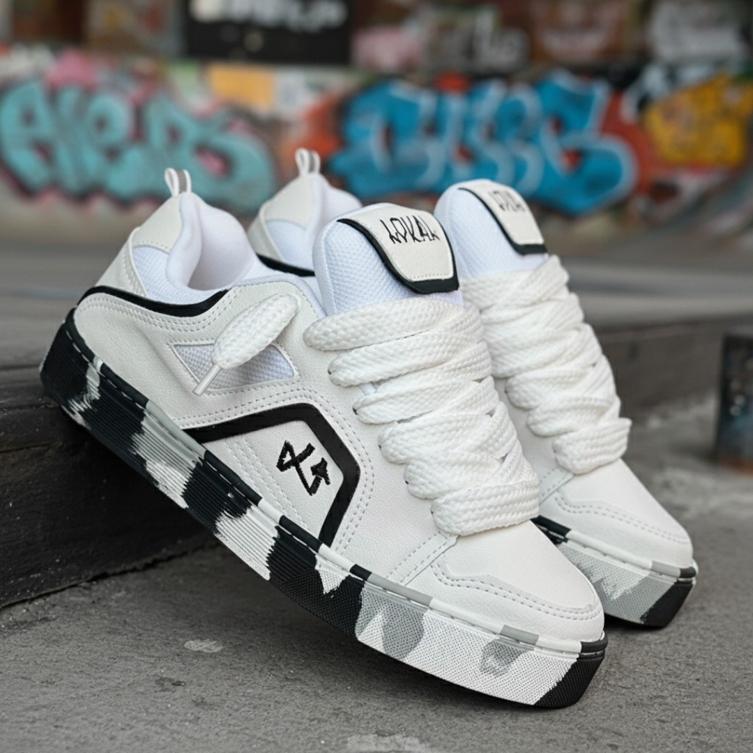 Calzado deportivo Lokal Skate Unisex Blanco x Negro