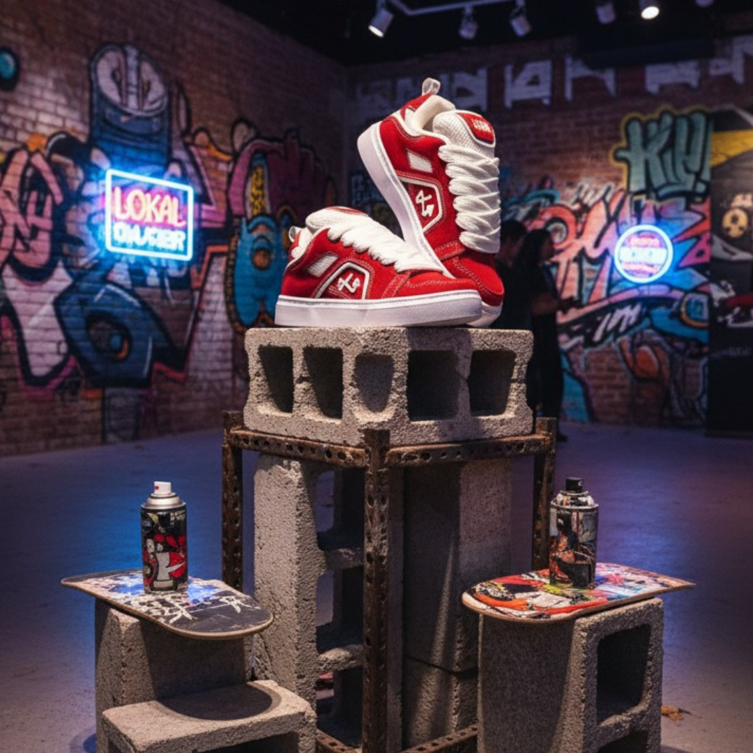 Calzado deportivo Lokal Skate Unisex Rojo